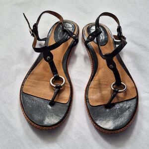 Elegant Black and Tan Women's Sandals